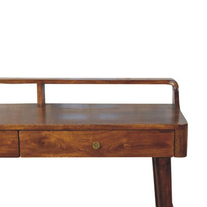 Elevated Chestnut Console Table | Solid Mango Wood | Hallway Table