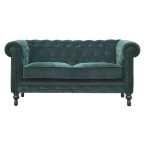 Emerald Green Velvet Chesterfield Bench | Distinctive Detail | Versatile Home Furniture