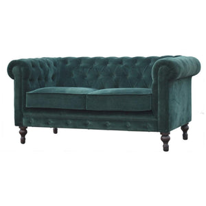 Emerald Green Velvet Chesterfield Bench | Distinctive Detail | Versatile Home Furniture