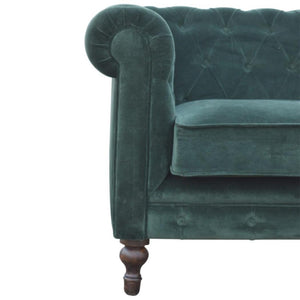 Emerald Green Velvet Chesterfield Bench | Distinctive Detail | Versatile Home Furniture