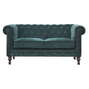 Emerald Green Velvet Chesterfield Bench | Distinctive Detail | Versatile Home Furniture