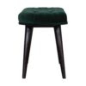 Emerald Velvet Deep Button Bench | Cotton Velvet | Solid Mango Wood Frame | Statement Seating
