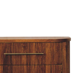 Emerson Ribbed 4 Drawer Chest | Wooden Bedroom Storage | Textured Chest of Drawers