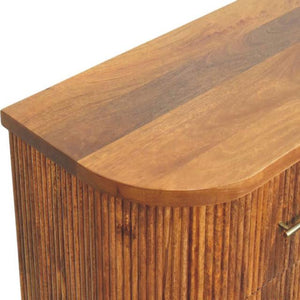 Emerson Ribbed 4 Drawer Chest | Wooden Bedroom Storage | Textured Chest of Drawers