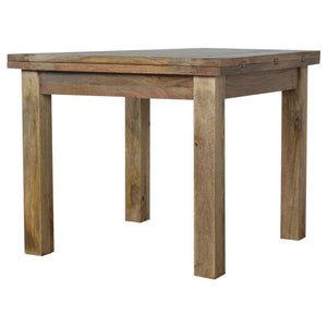 Extendable Butterfly Dining Table | Solid Mango Wood | Oak Finish | 4 to 6 Seat Dining Table