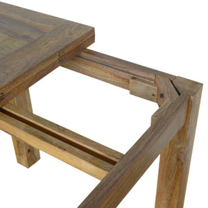 Extendable Butterfly Dining Table | Solid Mango Wood | Oak Finish | 4 to 6 Seat Dining Table