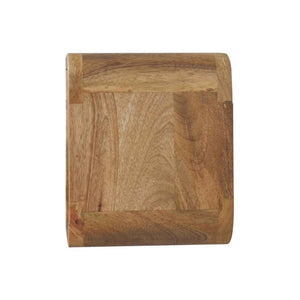 Extra Mini Curved Wall-Mounted Bedside Table | Oak Finish | Open Slot
