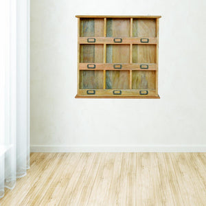 Floating Storage Unit | 9 Open Slots | Wall-Mounted Organiser