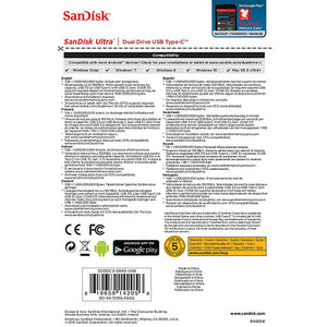 SANDISK ULTRA 64GB Dual USB Drive | Type-C 3.1 | SDDDC2-064G