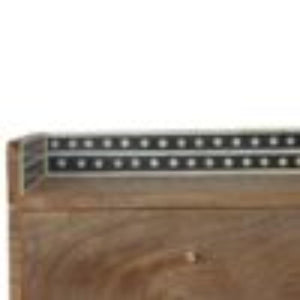 Gallery Back Bedside Table | Bone Inlay | Solid Mango Wood | Artisan Bedroom Storage