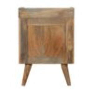 Gallery Back Bedside Table | Bone Inlay | Solid Mango Wood | Artisan Bedroom Storage