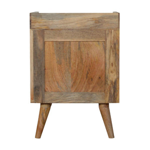 Gallery Back Bedside Table | Bone Inlay | Solid Mango Wood | Artisan Bedroom Storage