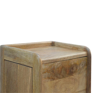 Gallery Back Mango Wood Bedside Table | 2 Drawers