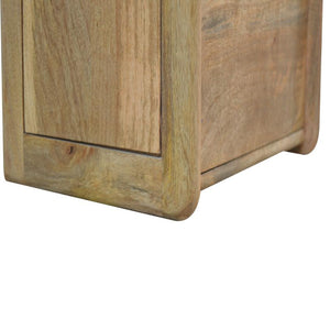 Gallery Back Mango Wood Bedside Table | 2 Drawers
