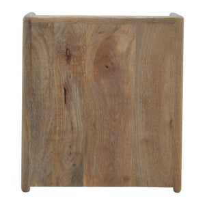 Gallery Back Mango Wood Bedside Table | 2 Drawers