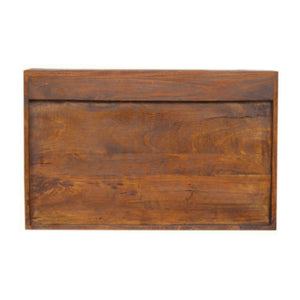 Geo Flip-Down Writing Desk | Solid Mango Wood | Brass Detail | Space-Saving Workspace
