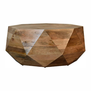 Geo Solid Wood Coffee Table | Geometric Design | Natural Timber