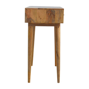 Geometric Bone Inlay Console Table | 2 Drawers | Solid Mango Wood