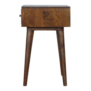 Geometric Brass Inlay Bedside Table | Distinctive Detail | Versatile Home Furniture