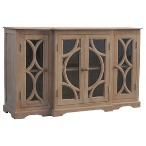 Glazed Carved Media Unit | Decorative Finish | Textured TV Storage