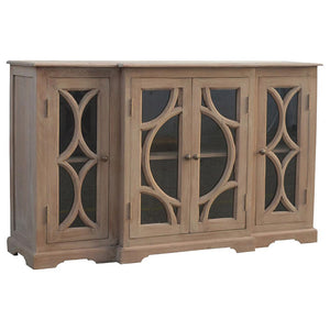 Glazed Carved Media Unit | Decorative Finish | Textured TV Storage