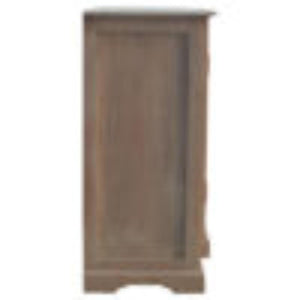 Glazed Carved Media Unit | Decorative Finish | Textured TV Storage