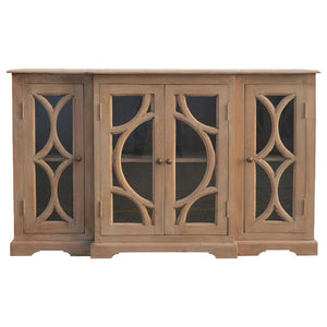Glazed Carved Media Unit | Decorative Finish | Textured TV Storage