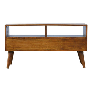 Gold Art Pattern Media Unit | Drawer Storage | Decorative TV Furniture