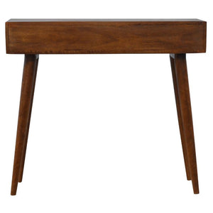 Gold Geometric Console Table | 2 Drawers | Solid Mango Wood
