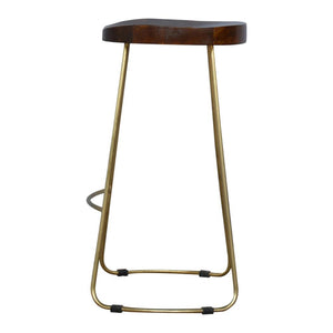 Gold Iron Bar Stool | Metal Frame | Modern Kitchen Seating