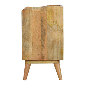 Green Gradient Bedside Table | 3 Drawers | Solid Mango Wood