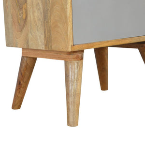 Grey & White Bedside Table | Cut-Out Detail | Two-Tone Bedroom Storage