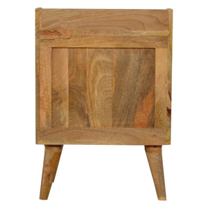 Grey Gradient Mango Wood Bedside Table | 3 Drawers | Nordic Legs