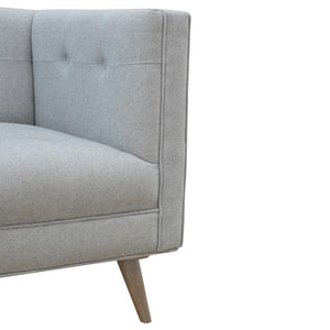 Grey Tweed Armchair | Upholstered Accent Chair | Classic Living Room Seating