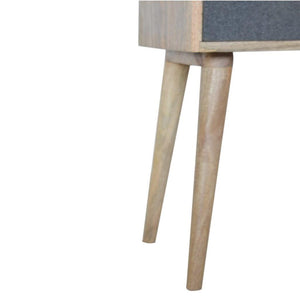 Grey Tweed Bedside Table | Distinctive Detail | Versatile Home Furniture