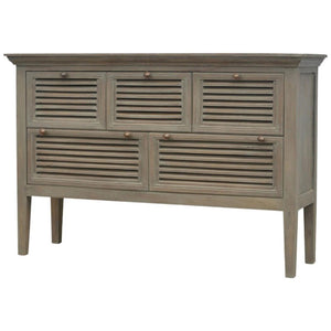 Grey Wash Shutter Sideboard | 5 Shutter Doors | Statement Storage