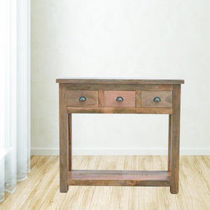 Hallway Console Table | 3 Drawer Storage | Slim Entryway Furniture