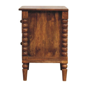 Harper Spindle Bedside Table | Timber Nightstand | Classic Bedroom Storage