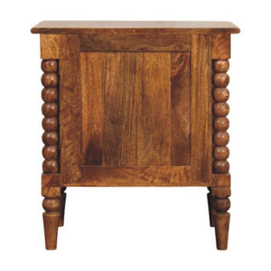 Harper Spindle Bedside Table | Timber Nightstand | Classic Bedroom Storage