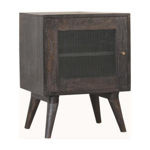Havana Ash Black Bedside Table | Solid Mango Wood | Nordic Style