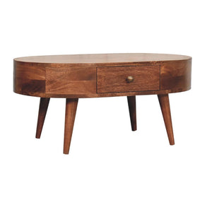 Honey Caramel Coffee Table | Solid Mango Wood | Warm Timber Finish | Minimalist Centre Table