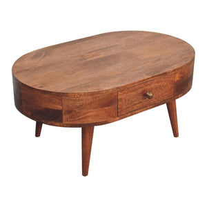 Honey Caramel Coffee Table | Solid Mango Wood | Warm Timber Finish | Minimalist Centre Table