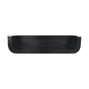 Indira Floating Console Table | Solid Mango Wood | Ash Black Finish | Wall-Mounted Entryway Shelf