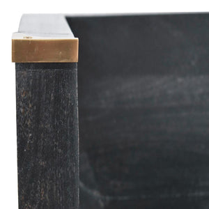 Indira Floating Console Table | Solid Mango Wood | Ash Black Finish | Wall-Mounted Entryway Shelf