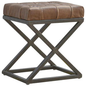 Industrial Cross Metal Coffee Table | Metal Base | Rustic-Industrial Design