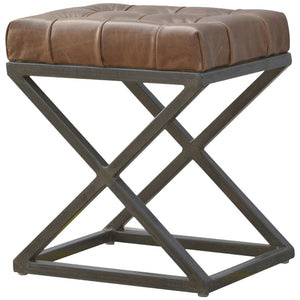 Industrial Cross Metal Coffee Table | Metal Base | Rustic-Industrial Design