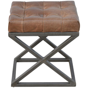Industrial Cross Metal Coffee Table | Metal Base | Rustic-Industrial Design