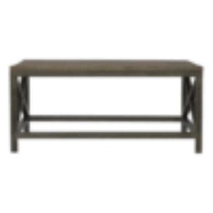Industrial Cross Metal Coffee Table | Oatmeal Finish | Rustic-Industrial Design