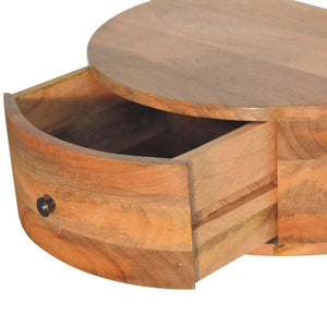 Large Rounded Wall-Mounted Bedside Table | Floating Space-Saving Design