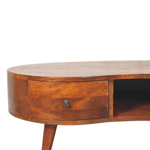 Large Wave Coffee Table | Chestnut Finish | Sculptural Living Room Design